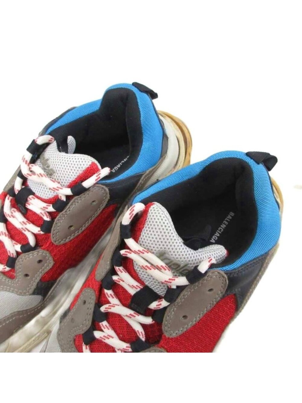 Balenciaga Triple S Sneakers Low Cut Shoes Blue Multicolor - Picture 6 of 9